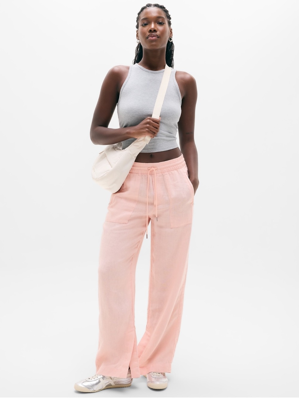 Athleta Retreat Linen High Rise Wide-Leg Pants